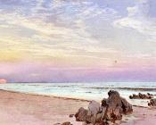 Beach with Rising Sun, New Jersey - 威廉·特罗斯特·理查兹